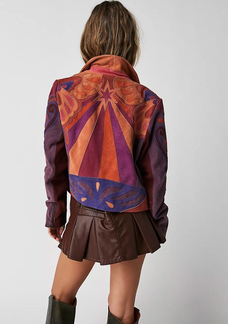 Multicolours Leather Jacket