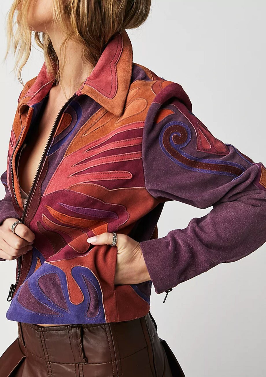 Multicolours Leather Jacket